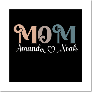 mom Amanda Noah Mother's boy Mom Gigi Aunt family T-Shirt Posters and Art